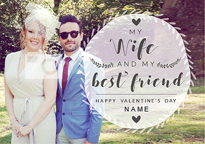 Wife Valentine's Day Photo Upload Card - My Best Friend