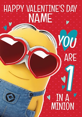 1 In A Minion Personalised Valentine's Day Card