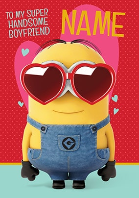 Despicable Me Boyfriend Personalised Valentine's Card