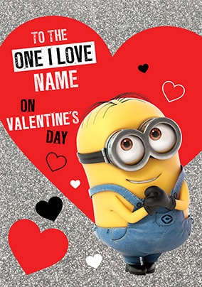 Despicable Me One I Love Personalised Valentine's Card