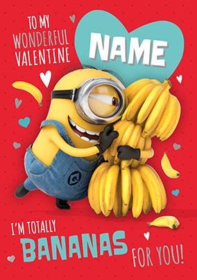 Despicable Me Wonderful Valentine Personalised Card