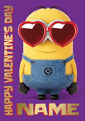 Despicable Me Valentine's Day Personalised Card