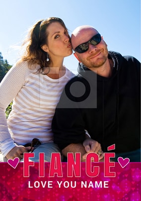 Love You Fiance Photo Card