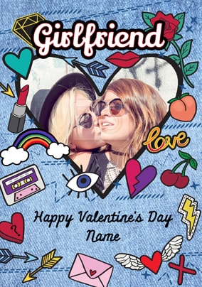 Girlfriend Happy Valentine's Photo Card