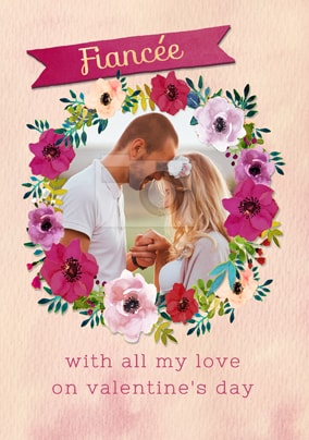 Fiancee With All My Love Photo Card
