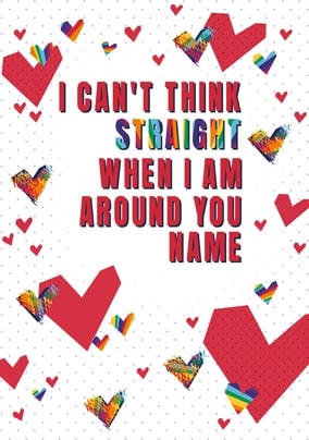 I Can't Think Straight Personalised Card