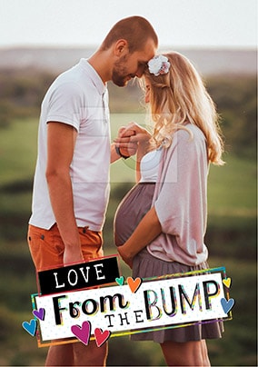 Love From The Bump Photo Valentines Card