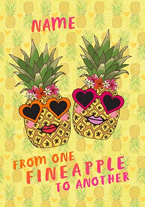 From One Fineapple To Another Personalised Card