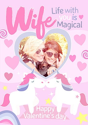Wife - Magical Valentines Photo Card