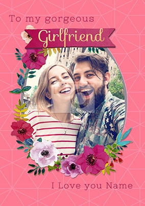 Gorgeous Girlfriend Photo Valentines Card