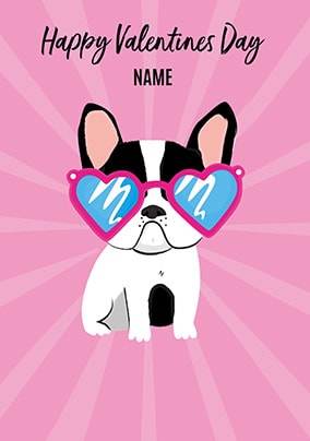 I Love You Frenchie Personalised Card