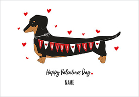 I Woof You Personalised Valentines Card
