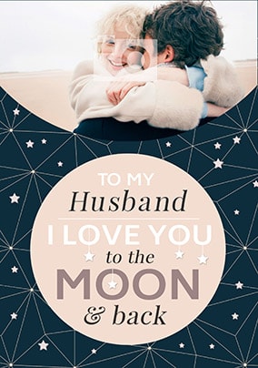 To The Moon & Back Photo Valentine's Card