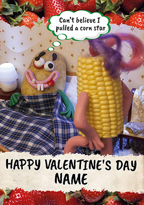 Violent Veg Valentine's Day Card - Corn Star