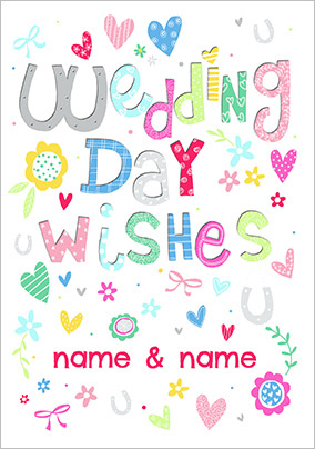 Pretty Patterns - Wedding Day Card Wedding Wishes