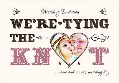 Alpha Betty - We're Tying The Knot Wedding Card