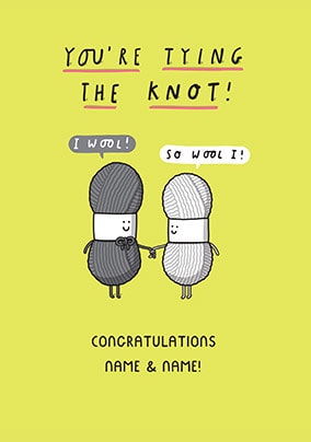 Tying The Knot Personalised Card