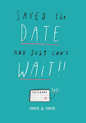 Saved The Date Personalised Card