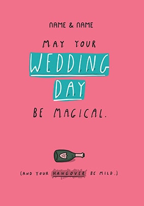 May Your Wedding Day Be Magical Personalised Card