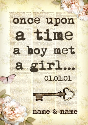 Bookish Type - Boy Met A Girl Wedding Card