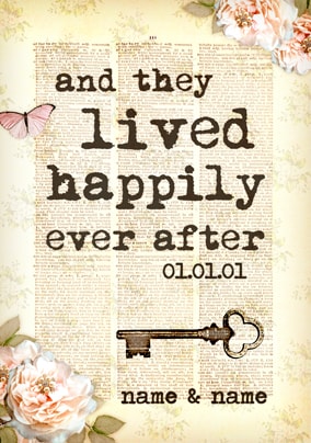 Bookish Type - Happily Ever After Wedding Card