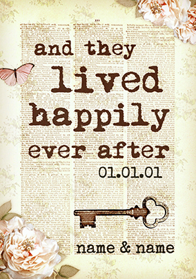 Bookish Type - Happily Ever After Wedding Card