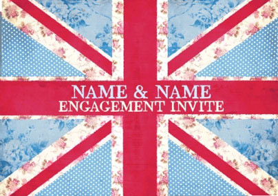 Cool Britannia - Engagement Party Invite