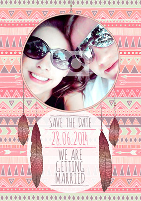 Dream Catcher - Save the Date Wedding Card