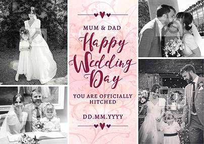 Essentials Photo Upload Wedding Day Card - Mum & Dad