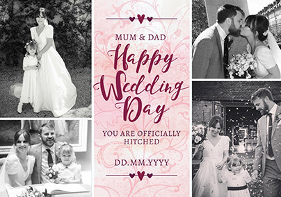 Essentials Photo Upload Wedding Day Card - Mum & Dad