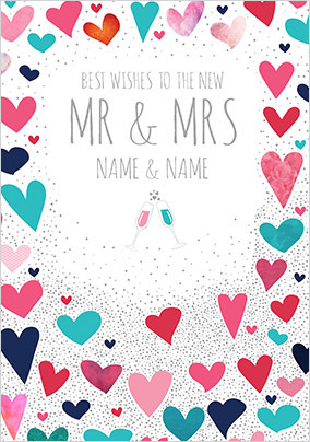 The New Mr and Mrs Personalised Card