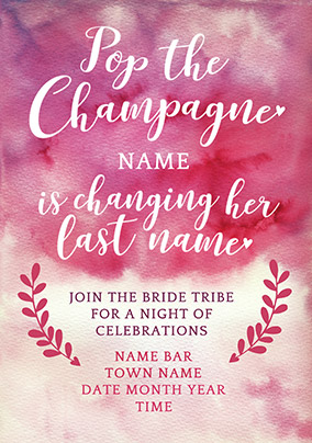 J'adore Hen Invitation Card - Pop the Champagne