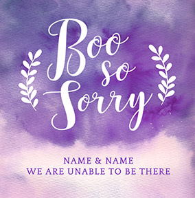 J'adore Personalised Wedding Regret Card
