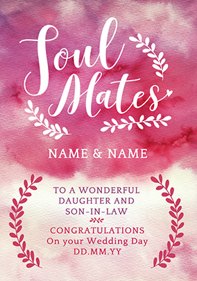 J'adore Soul Mates Wedding Day Card