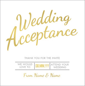 Luxe Love Affair - Wedding Acceptance