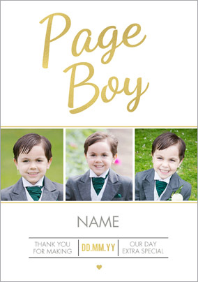 Luxe Love Affair - Page Boy Thank You