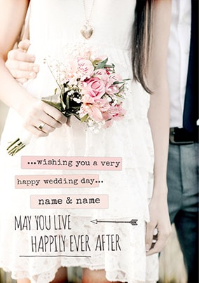 Meant To Be - Happily Ever After Wedding Card