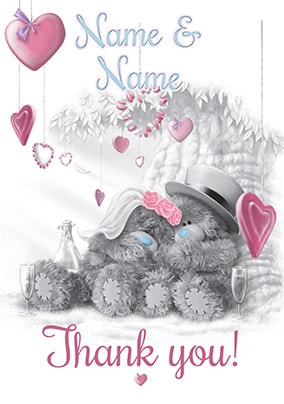 Me to You Wedding Thank You Card - Photo Finish Bride and Groom