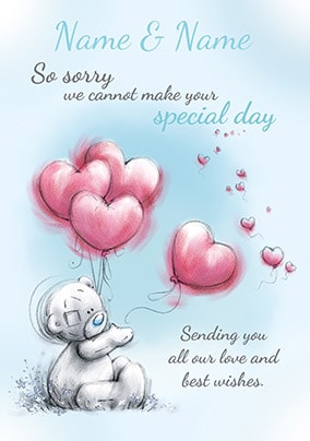 Me to You Wedding Regret Card - Love and Best Wishes