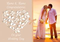 Tap to view Paper Rose - Wedding Card Photo Upload Apricot