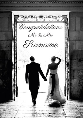 Paper Rose - Wedding Card Black and White Photographic