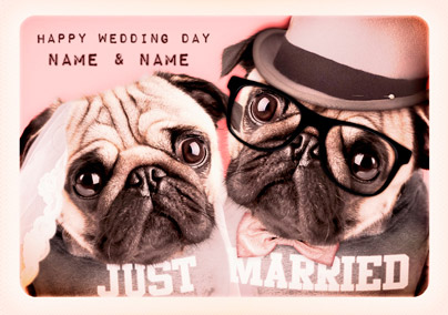 Pug Wedding Card