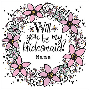 Rhapsody - Bridesmaid Wedding Card