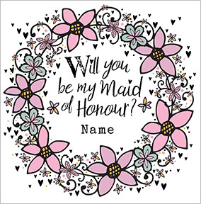 Rhapsody - Maid of Honour Wedding Card