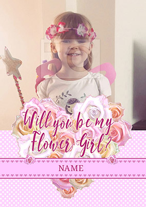 Rhapsody - Flower Girl Wedding Photo Card