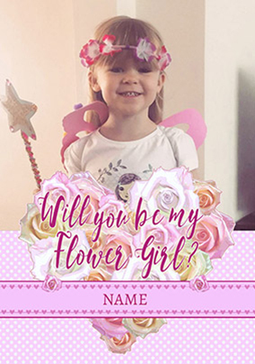 Rhapsody - Flower Girl Wedding Photo Card