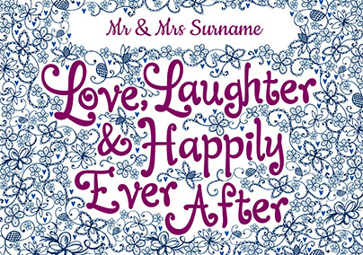 Rhapsody - Wedding Card Love, Laughter & Happily Ever After