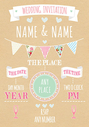 Rustic Romance - Wedding Invitation