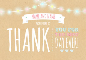 Rustic Romance - Wedding Thank You