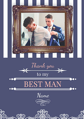 Sail Away with Me - Best Man Thank You Wedding Card